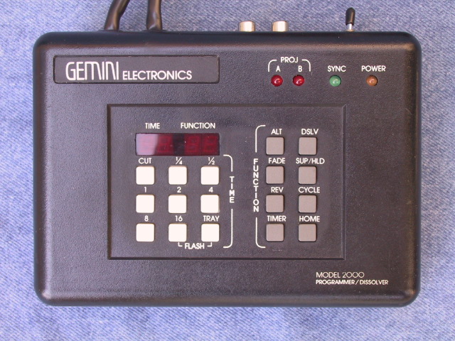 Gemini 2000 Dissolve Unit - KX Camera Kodak Slide Projectors Since 1980 - 1732-1/2 Grand Ave. Santa Barbara, CA 93103 805-963-5625KX Camera Kodak Slide Projectors Since 1980 - 1732-1/2 Grand Ave. Santa Barbara, CA 93103 805-963-5625KX Camera Kodak Slide Projectors Since 1980 - 1732-1/2 Grand Ave. Santa Barbara, CA 93103 805-963-5625